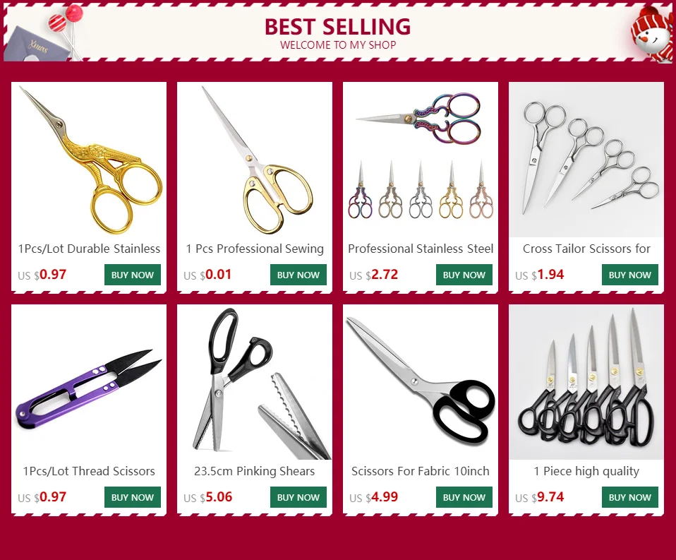 3Pcs/Lot Cutting Sewing Scissors shears Cross Stitch Embroidery Tailor's scissors fabric Supplies Tailoring Dressmaking Crafting