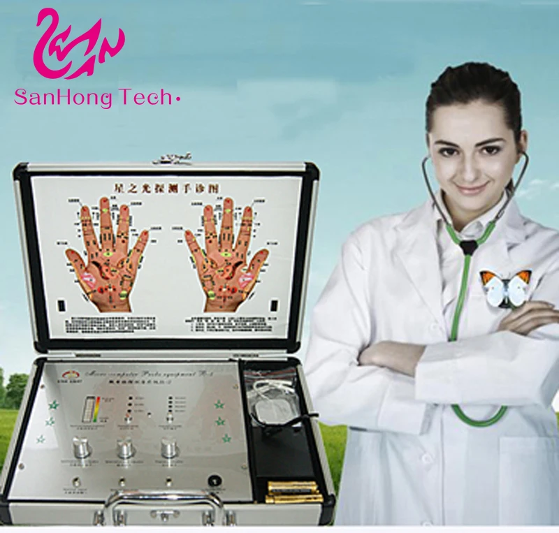 Portable hand acupoint diagnosis and therapy device