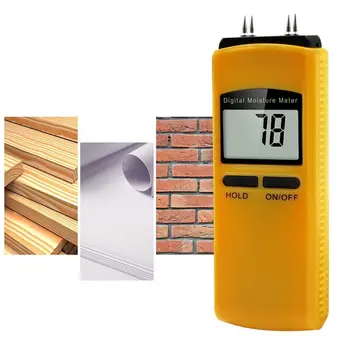 

Portable Digital Moisture Meter with LCD Display Wood Paper Wall Water Humidity Tester 4 Sensor Pins Detector Tool Range 10%-40%