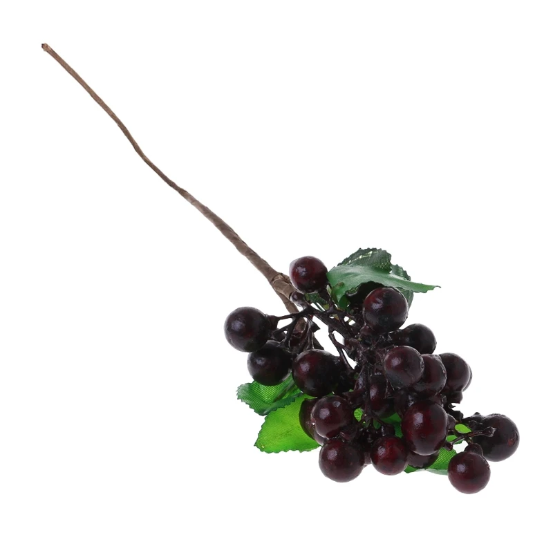 03 Bunch Lifelike Artificial Blueberry Fake Fruit Display Home Party Decoration E65B - Цвет: 03