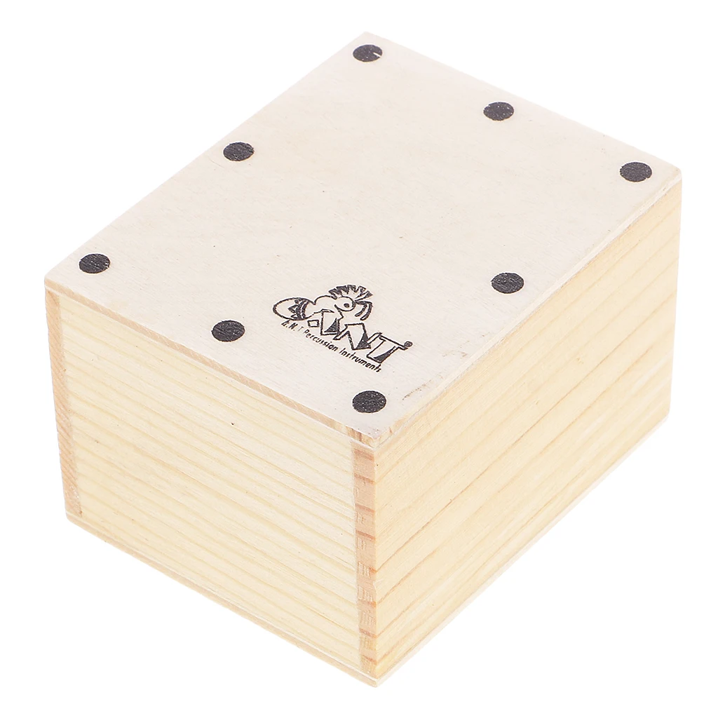 Mini Cajon Sand Shaker Wooden Hand Held Drum 6.5 x 5.2 x 4.3cm For Band Accompaniment Accessory DIY