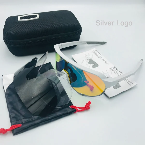 3 lens Polarized 2 Спортивные мужские и женские очки с 3 линзами для езды на велосипеде, шоссейные, велосипедные, Mtb очки, солнцезащитные очки для бега, езды на мотоцикле - Цвет: 3 lens Polarized 2