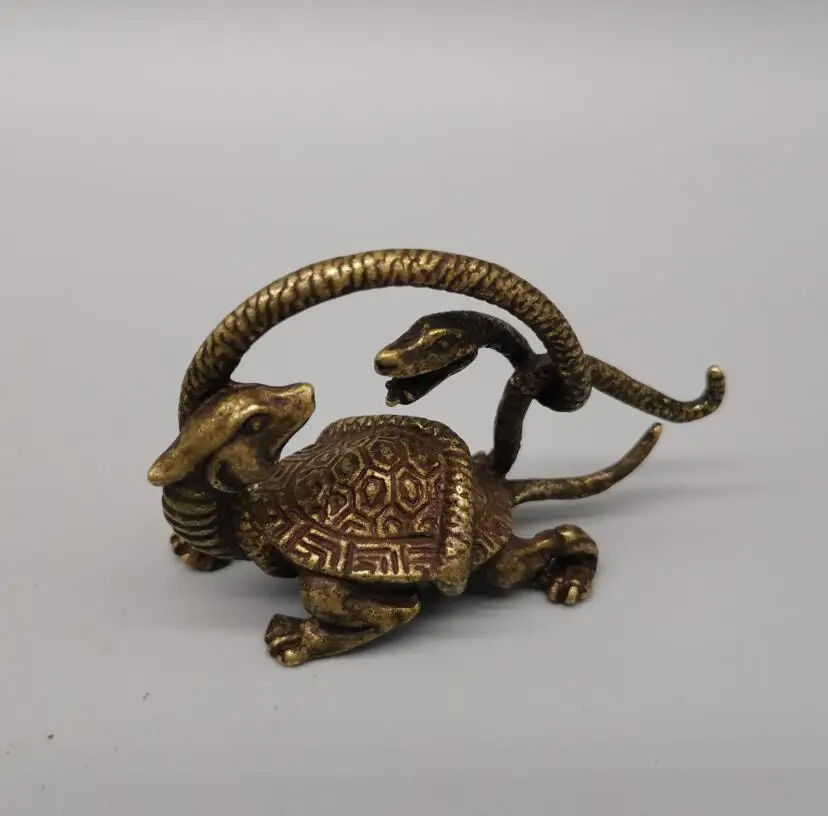 China brass Four great god beast small crafts statue image_1