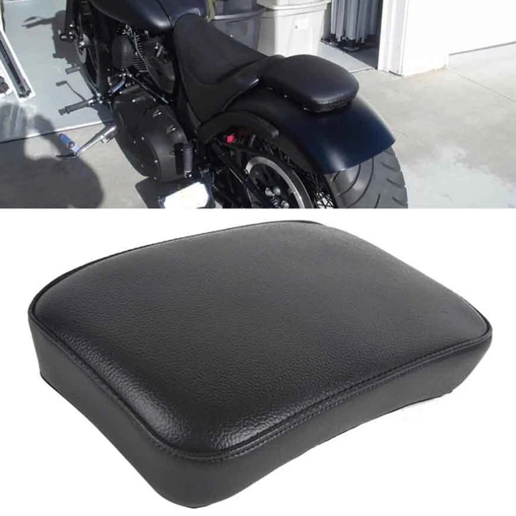 Back Motorcycle Seat Soft Comfortable Leather Rear Pad Cusion Seat Passenger Pillion for Harley  883 1200 48 72