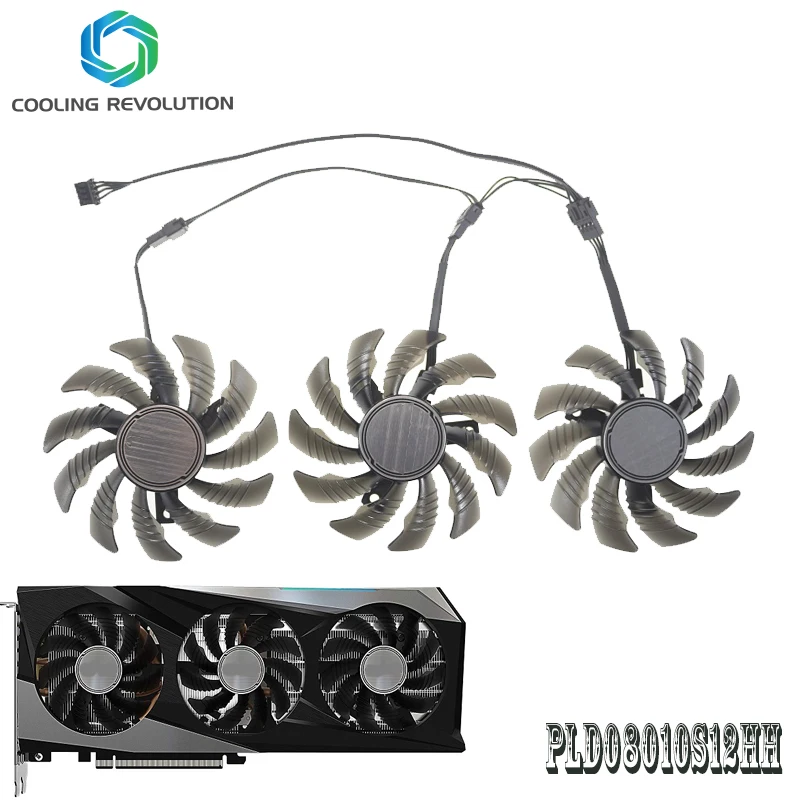 Dispositivo Di Raffreddamento Della Gpu Di 3 Pz/Set 75Mm T128010Su Per I Fan Delle Schede Grafiche Del Oc Di Gioco Di Gigabyte Radeon Rx 6600 Xt Rx 67