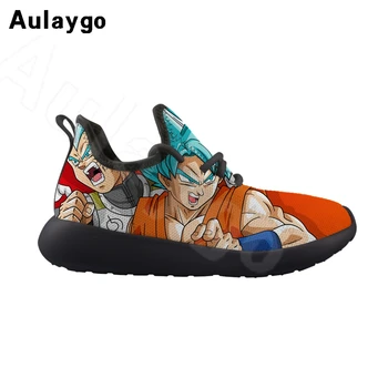 

Aulaygo Casual Children Shoes Sneakers Kids Flats Goku Dragon Ball Anime Cartoon Pattern Cosplay Fashion Sports Flywoven Sneaker