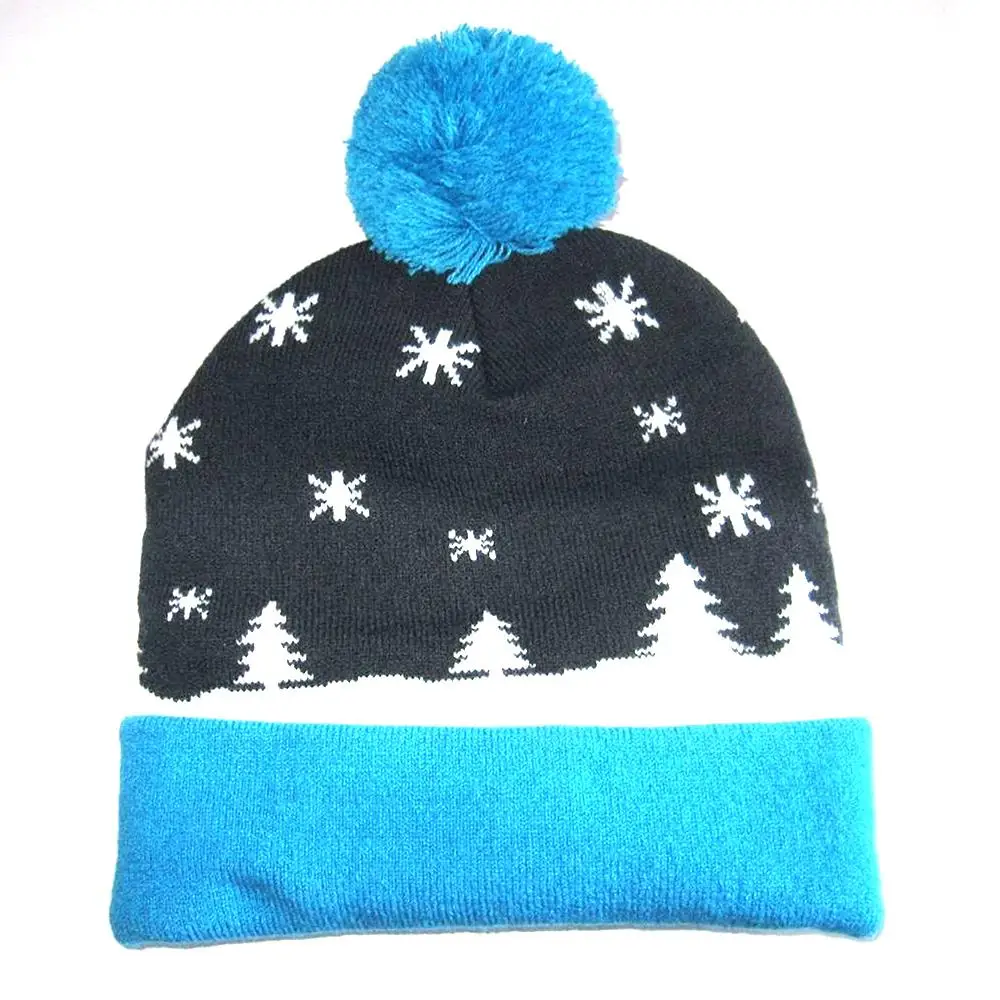 

Glowing Ski Cap Glowing Christmas Hat LED Light 4 Color Wool Performance Flash Christmas Hat Cosplay
