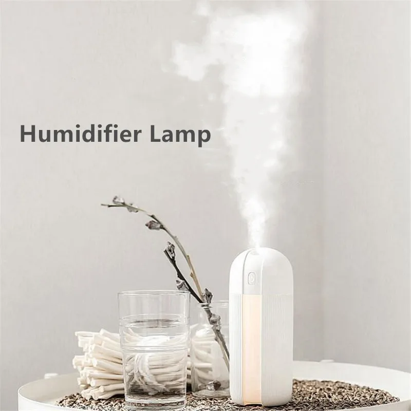 Nordic Simple Humidifier LED Lamp Home Night Light Mute Atomizer Office Bedroom Creative Lampara For Kid Baby Sleep Decor Lights
