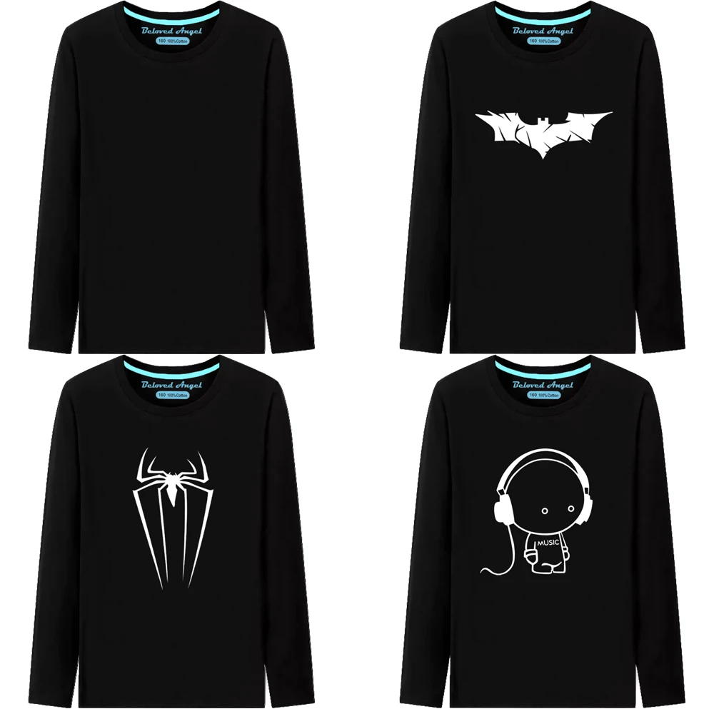 

Детская Хлопковая футболка с длинным рукавом, с принтом