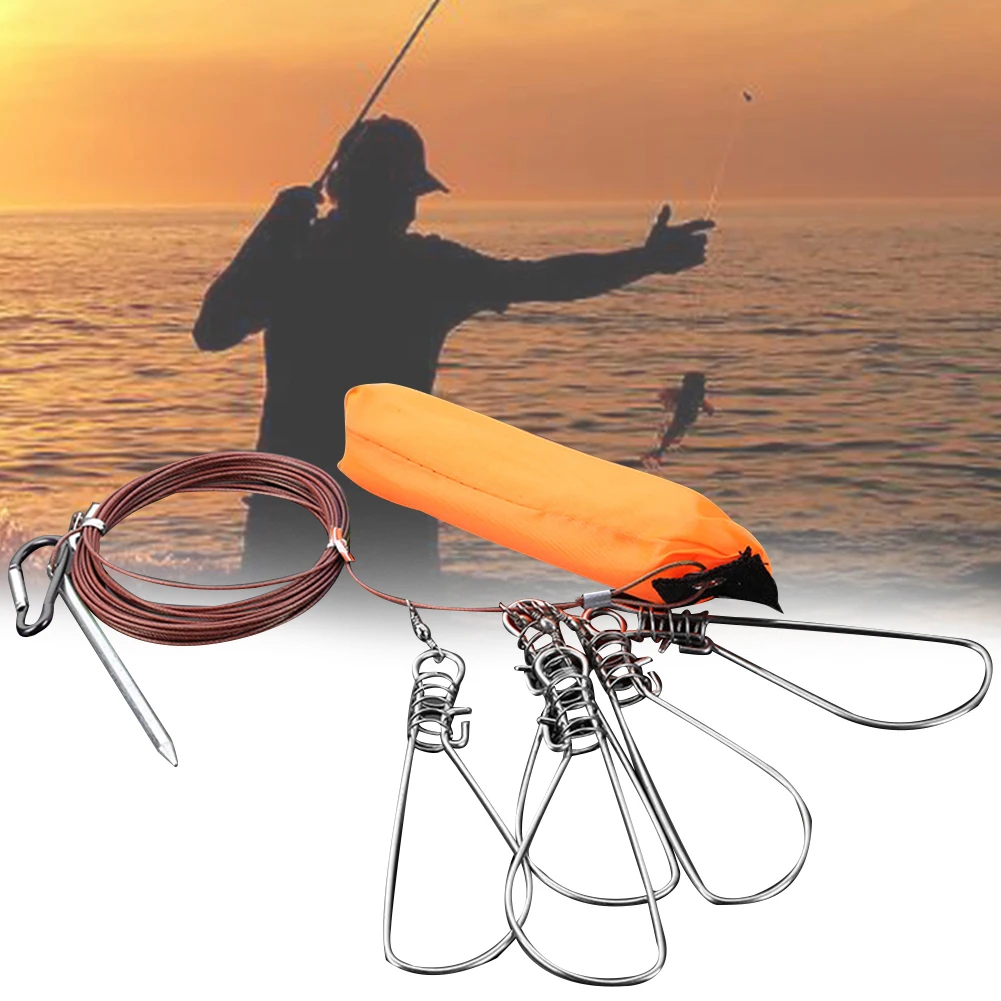 

Live Buoyancy Practical Tackle Outdoor Fish Buckle Set Tool Lock Accessories Wire Rope Durable Stainless Steel Rustproof Snaps