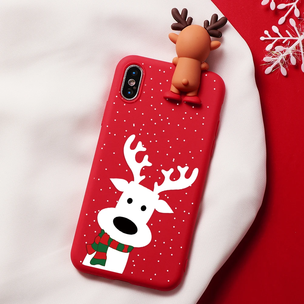 Чехол с рождественским оленем для iphone XR 11 Pro XS Max X 5 5S, силиконовый матовый чехол для iphone 7 8 6 S 6 S Plus 7 Plus, чехол с медведем - Цвет: Klho-luweijin