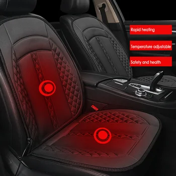 

1pc 12V Car Seat Heated Seat Pad Heating Pad Heating Mats Non-Slip Knitting Fiber Car Accessories