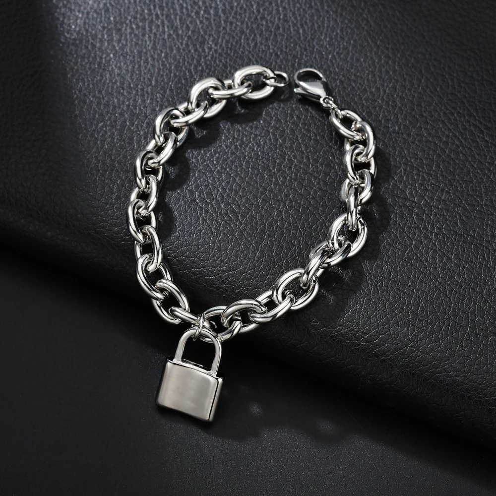 

Legenstar Stainless Steel Bracelet &Bangle for Women Lock Design Coarse Chain Fashion Bracelet 2019 New Design Jewelry