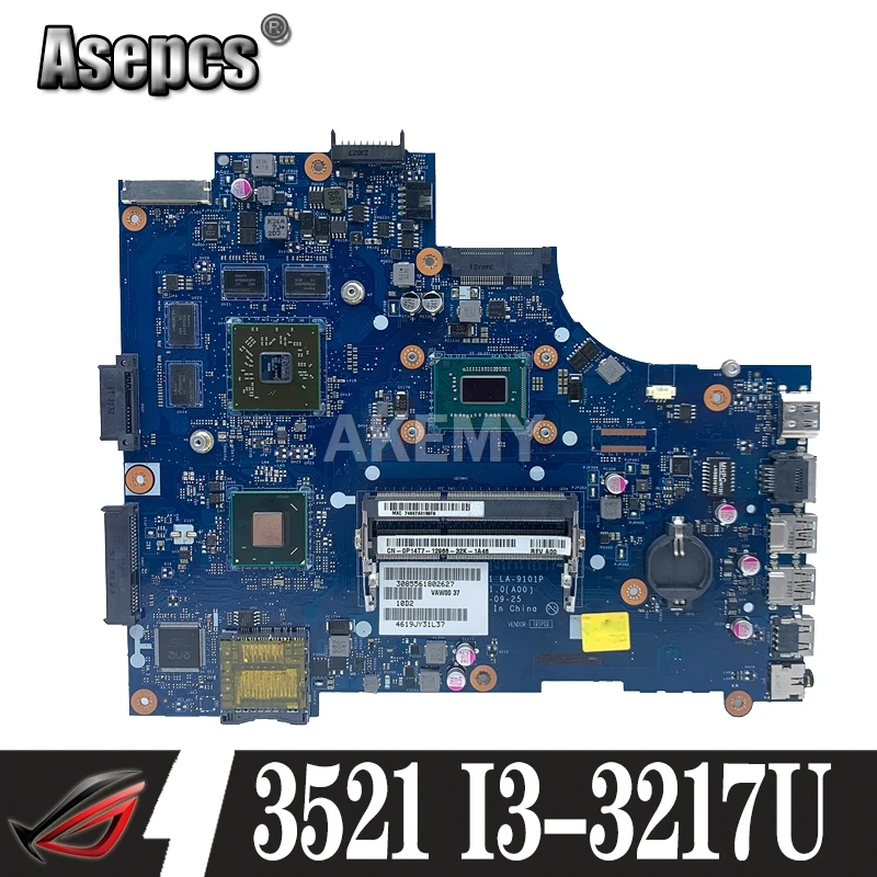 

Материнская плата для ноутбука For DELL Inspiron 15R 3521 5521 I3-3217U материнская плата CN-0K9PG1 0K9PG1 VAW01 LA-9101P SR0XF 216-0842000