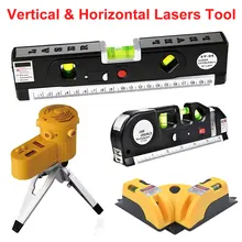 Многофункциональный крестообразный инструмент, светодиодный лазерный уровень, Вертикальное горизонтальное оборудование, измерительный инструмент со штативом
