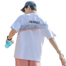 

2022 Summer New Rainbow T-shirt Men's Oversize Cotton Loose Lovers Short Sleeve T-shirt Men's Wear White T Shirt Mens Clothing