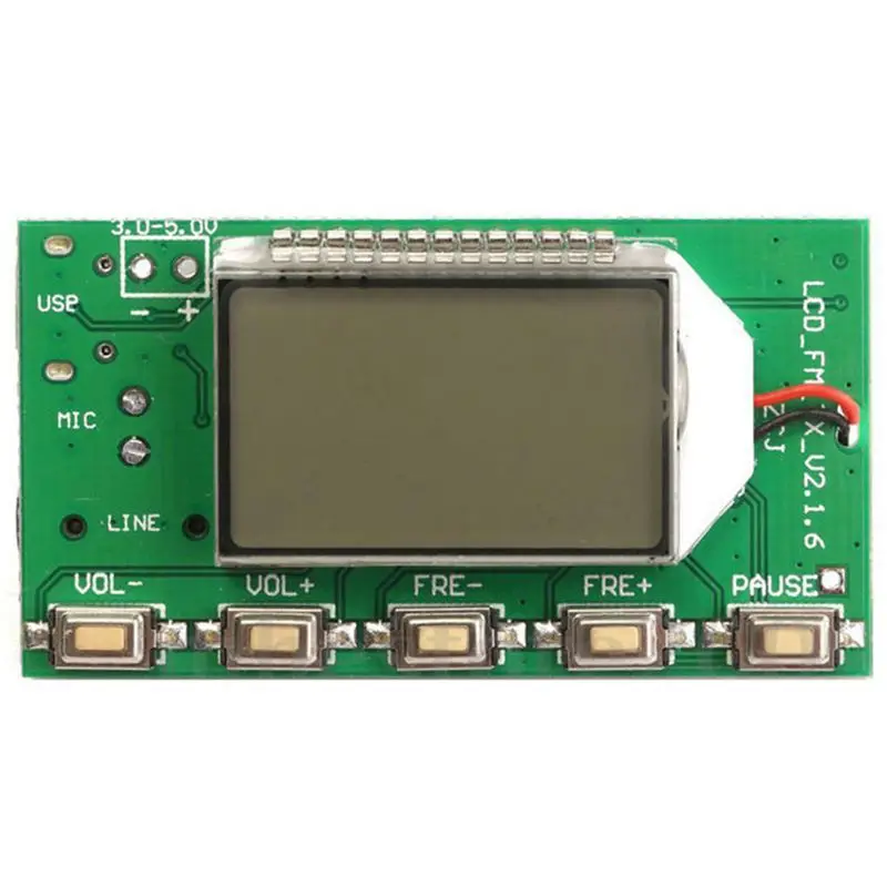 AAAE Top-DSP PLL 87-108 МГц цифровой беспроводной микрофон стерео fm-передатчик модуль Плата