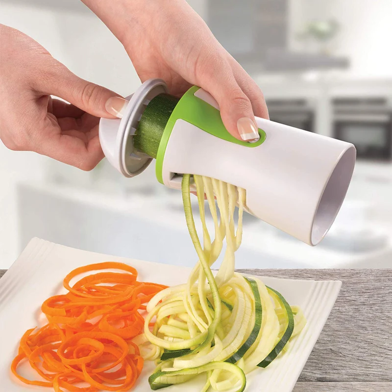 Portable Spiralizer Vegetable Slicer Peeler Stainless Steel Blade Grater Kitchen Tools Multifunction Trio Set Fruit | Дом и сад