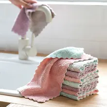 家庭用高吸水マイクロファイバータオル布キッチンタオル Dishcloths 用ぼろ洗濯食器(China)