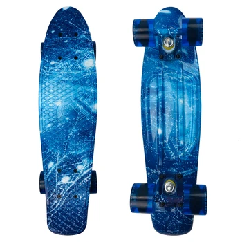 

Skateboard Cruiser BoardFlashing Light Mini Cruiser Skateboard Plastic Longboard Banana Fishboard Street Outdoor Sports Boy Girl