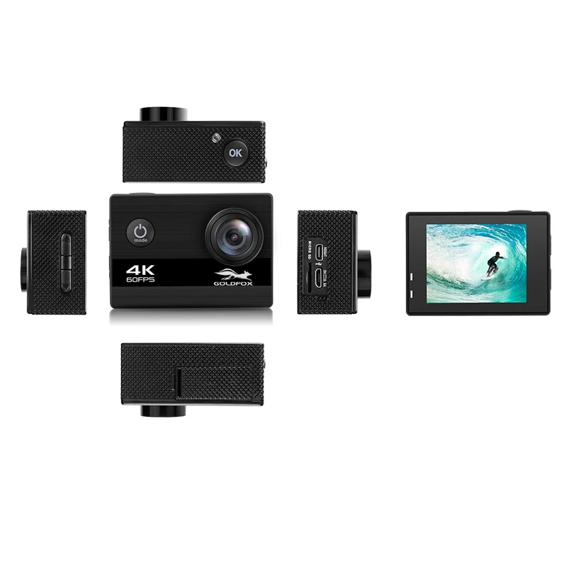 24MP Wifi Action Camera Ultra HD 4K 60fps 2.0'' IPS Screen Sport Camera Go Waterproof Pro Sports DV