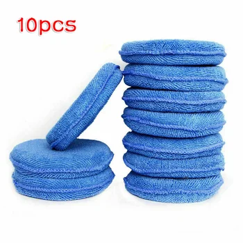 

Cleaning Blue Sponges Pads 5-Inch Decor Car Waxing Polish Microfiber Foam High Quality