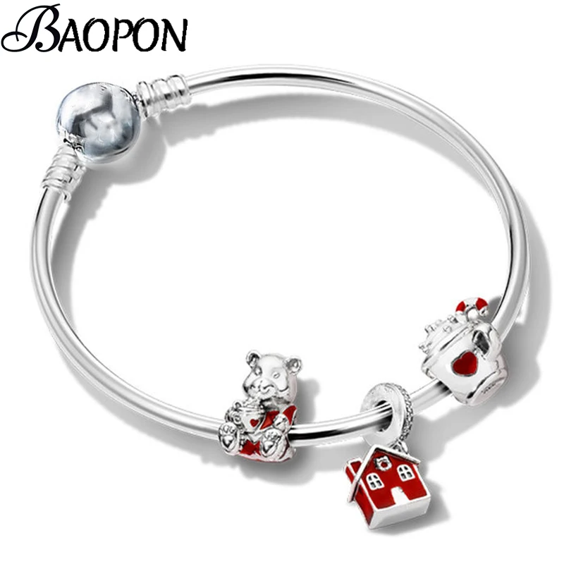 BAOPON Fun Childhoodt очаровательные браслеты и браслеты с семейными радужными бусинами для мальчиков и девочек, прекрасный браслет для женщин и детей, ювелирное изделие, подарок