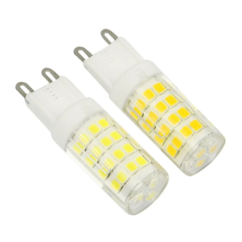Без мерцания G9 светодиодный 2835 SMD 5 Вт 7 9 12 220 в 33 51 75 86 s лампа керамический Кристалл