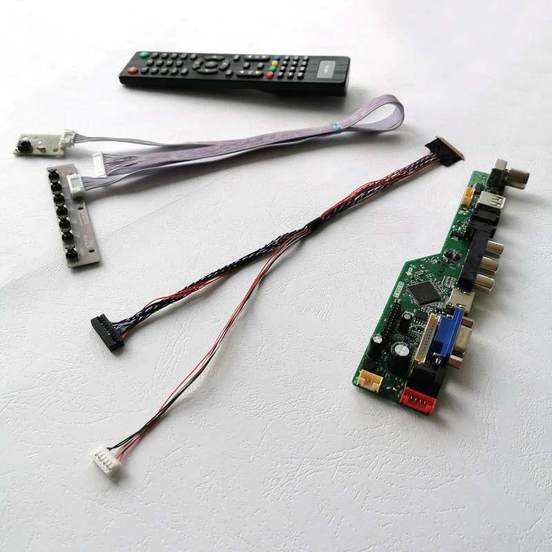 Для LTN160AT06 серии Аудио HDMI VGA USB RF пульт дистанционного управления 1366*768 LVDS 40Pin 1" ноутбук ПК WLED экран контроллер привод карты DIY комплект