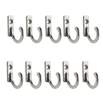 10Pcs Storage Rack Wall Hooks for Home Coats Hat Clothes Hanger Towel Keys Wall Mounted Hooks 1