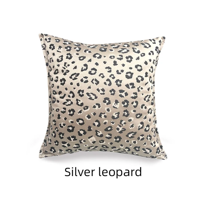 Bubble Kiss Simple Cushion Cover Nordic Gold Silver Bright Velvet Cushion Cover Home Living Room Sofa Office Square Pillow Cover Silver leopard