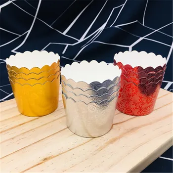 

Bakeware Cake Tools Muffin Cupcake Paper Cup Christma Wedding Goilden Muffin Liners Baking Cups Baking Cupcake Wrapper Paper