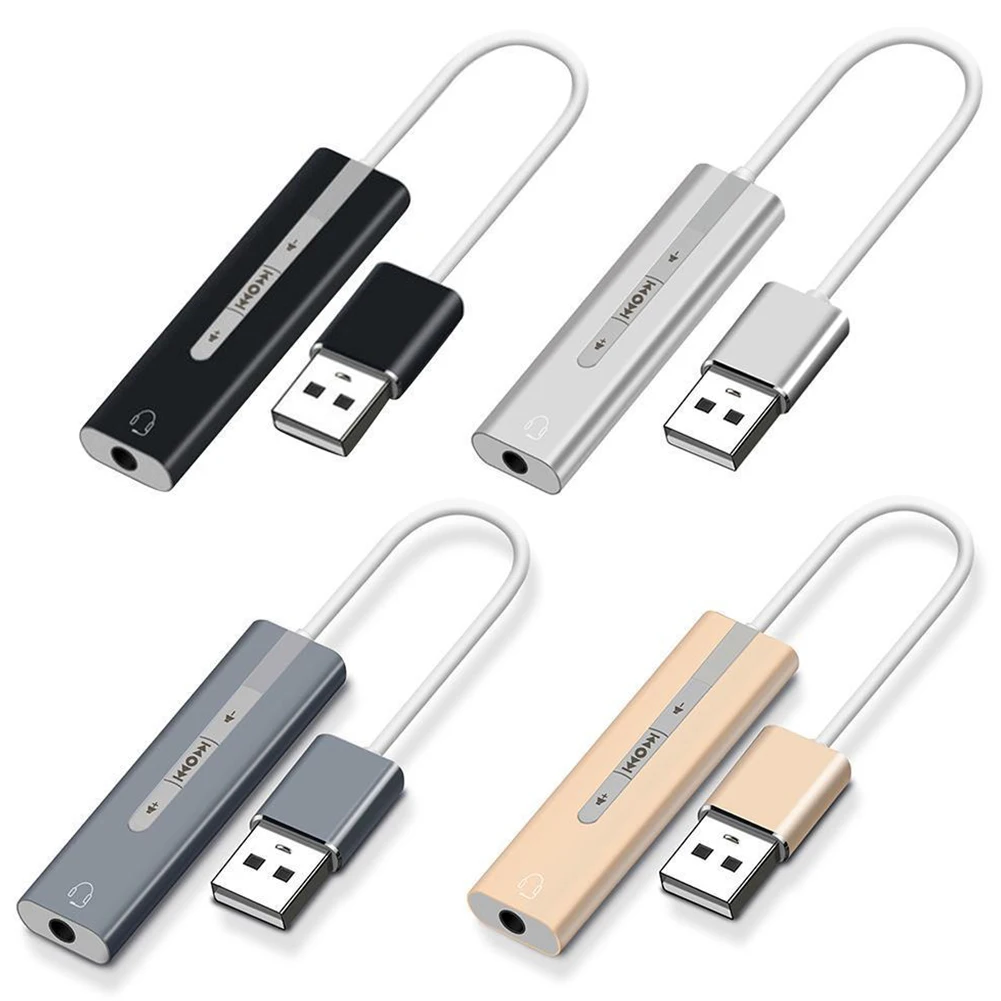 2 в 1 USB 3,5 мм разъем, гарнитура адаптер легкий небольшой внешний звуковая карта нажмите кнопку для пк регулятор громкости Plug And Play