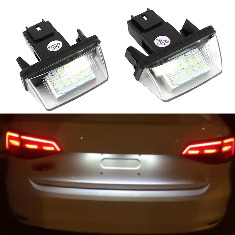 

2Pcs 18 LED Licence Number Plate Lamp Light For Peugeot 206 207 307 308 406 for Citroen C3/C4 LED Rear Number License Plate Lamp