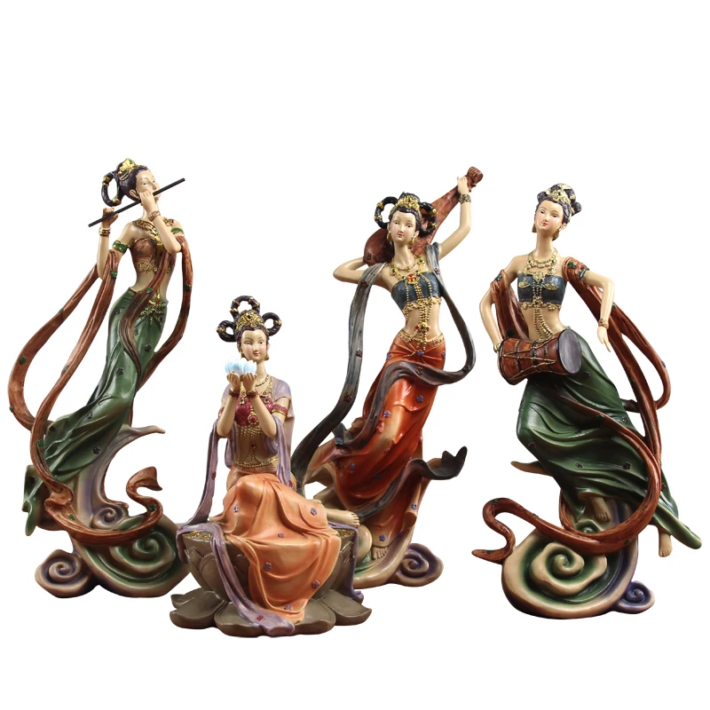 New Chinese Style Zen Ornament Hallway TV Cabinet Home Soft Outfit Crafts Creative Furnishings Dunhuang Kweichow Moutai Goddess | Дом и сад