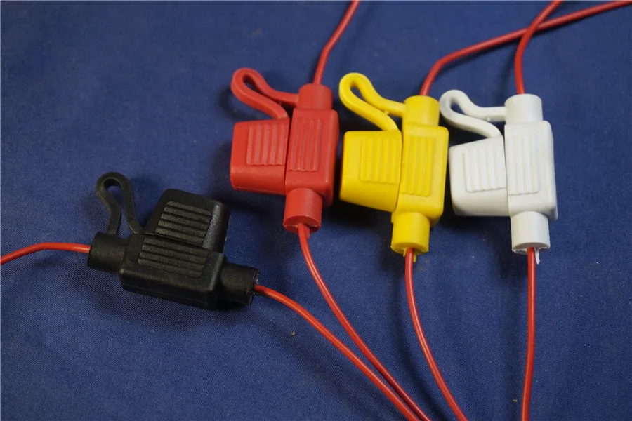 

100 pcs Mini Blade Car Fuse Holder Socket Waterproof Car modification Refit Automotive Car Socket Wire length 30cm AWG 18