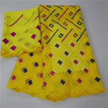 Африканская ажурная ткань хлопок кружева последние швейцарские кружева ткань из Дубая высокое качество 5+ 2 ярдов/партия