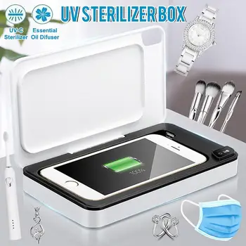 

5V UV Light Phone Sterilizer Box Jewelry Cleaner Sanitizer Mask Disinfection Cabinet Sterilization Box Phones Wireless Charging