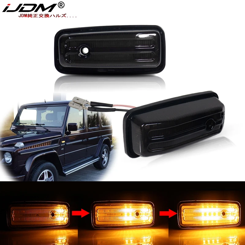 Ống Kính đèn Báo Rẽ Phía Trước Màu đen Bóng 4X Cho Mercedes Benz W463 G Class G500 G550 G55 G63 G65 1986 2018 A4638260057 I.110875505