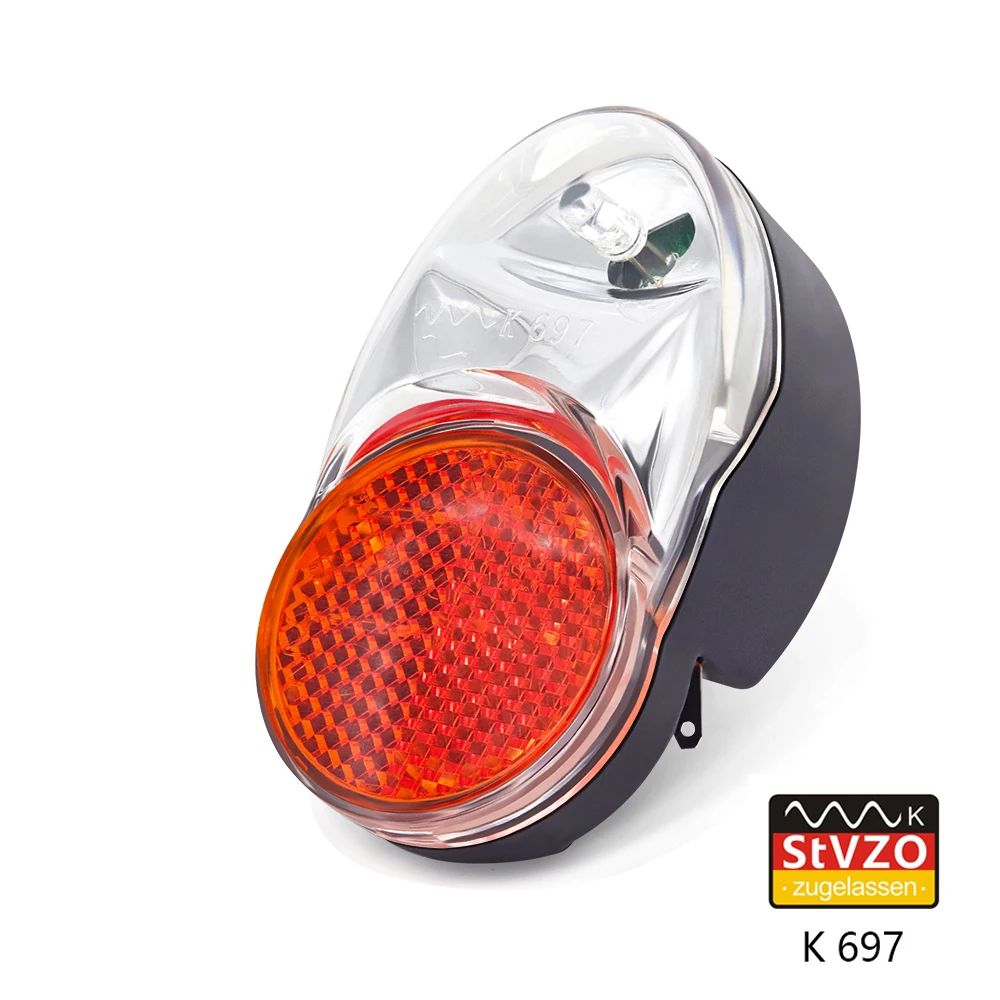 

Bicycle Dynamo Light Stvzo Approved Bike Fender Mudguard Light Input AC 6V Bicycle Dynamo Tail Lamp K Mark LED Bike Rear Light