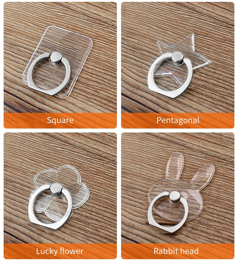 Universal Finger Ring Smartphone Stand Holder - 360° Rotating Phone Grip & Car Mount