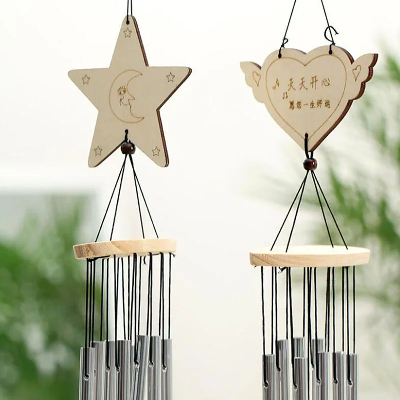 1PCS Outdoor Metal Wind Chimes Yard GardenBell Wind Chime Window Bells Wall Hanging Decorations Home Decor wooden wind