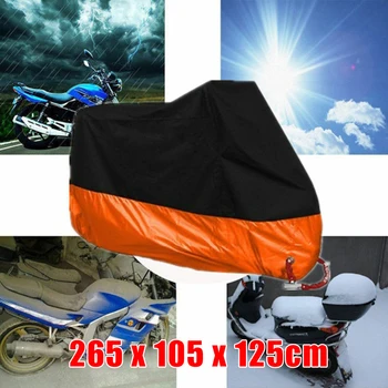 

Scooter Motorcycle Cover Waterproof Dustproof Storage Bag Protector Parts 265*105*125cm Motorcycle Cover With Storage Bag