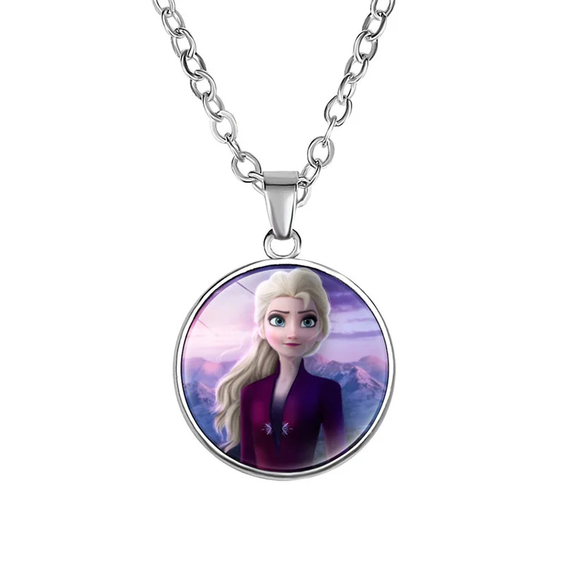 Disney холодное сердце 2 принцесса ожерелье Эльза сплав стекло детский браслет Девочка День рождения украшение для подарочной упаковки принцесса
