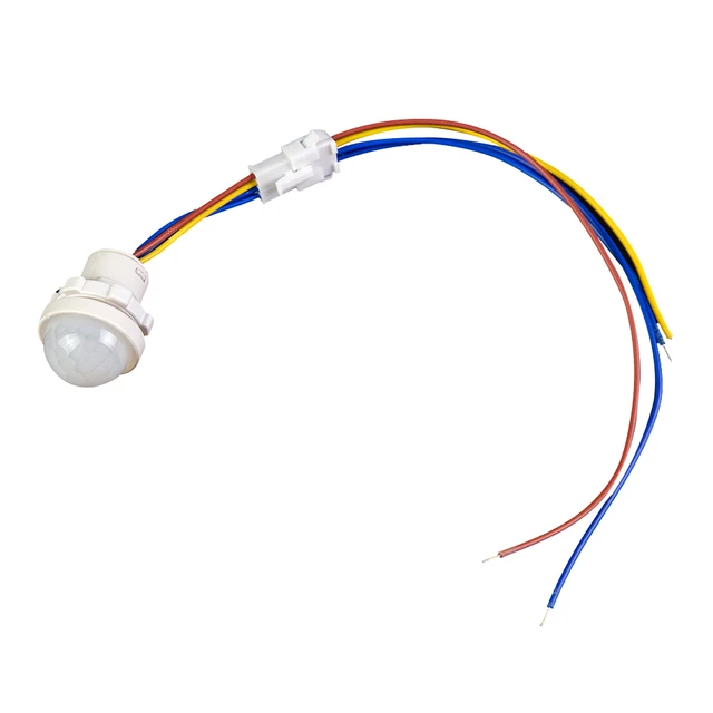 Sensor de movimiento infrarrojo PIR LED ajustable, 110V-220V, Detector de  movimiento, interruptor de lámpara