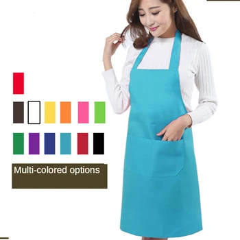 

2020 Kitchen Apron Solid Color Multi Color Polyester Boutique Apron Is Convenient Practical Oil Proof And Waterproof