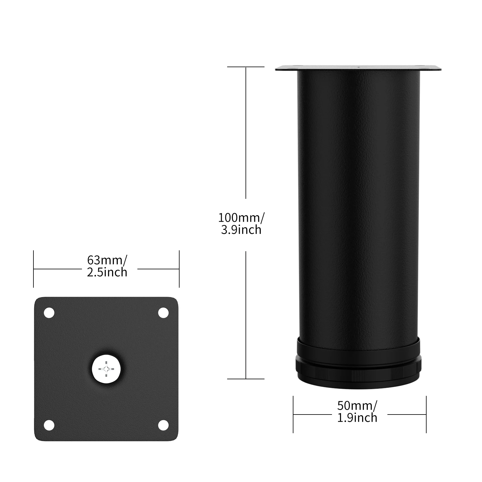 1pcs 5-30CM Furniture Adjustable Cabinet Legs Stainless Steel Table Sofa Metal Foot With Screws Home Improvement Hardware