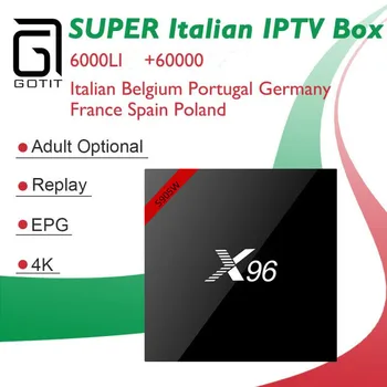 

Italy IPTV X96 X96W 2G16G S905W Quad Core 4K UHD Android7.1 Smart TV Box+Super IPTV Albania Turkey French 6000+PayTV Set Top Box