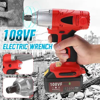 

Electric Wrench 108VF 12800mAh 330Nm Brushless Cordless Impact Driver Power Tool Rechargeable Lithium Battery Household Drill