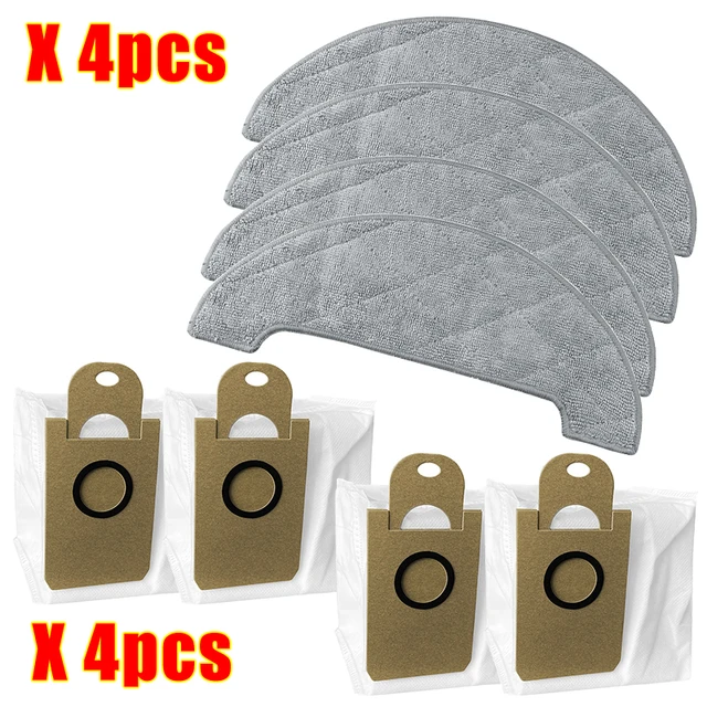 Main Brush Colletion Dust Bags Mop Cloth Side Brush Hepa Filter Spare Parts For XIAOMI VIOMI S9 Robot Vacuum Cleaner Accessories 8pcs